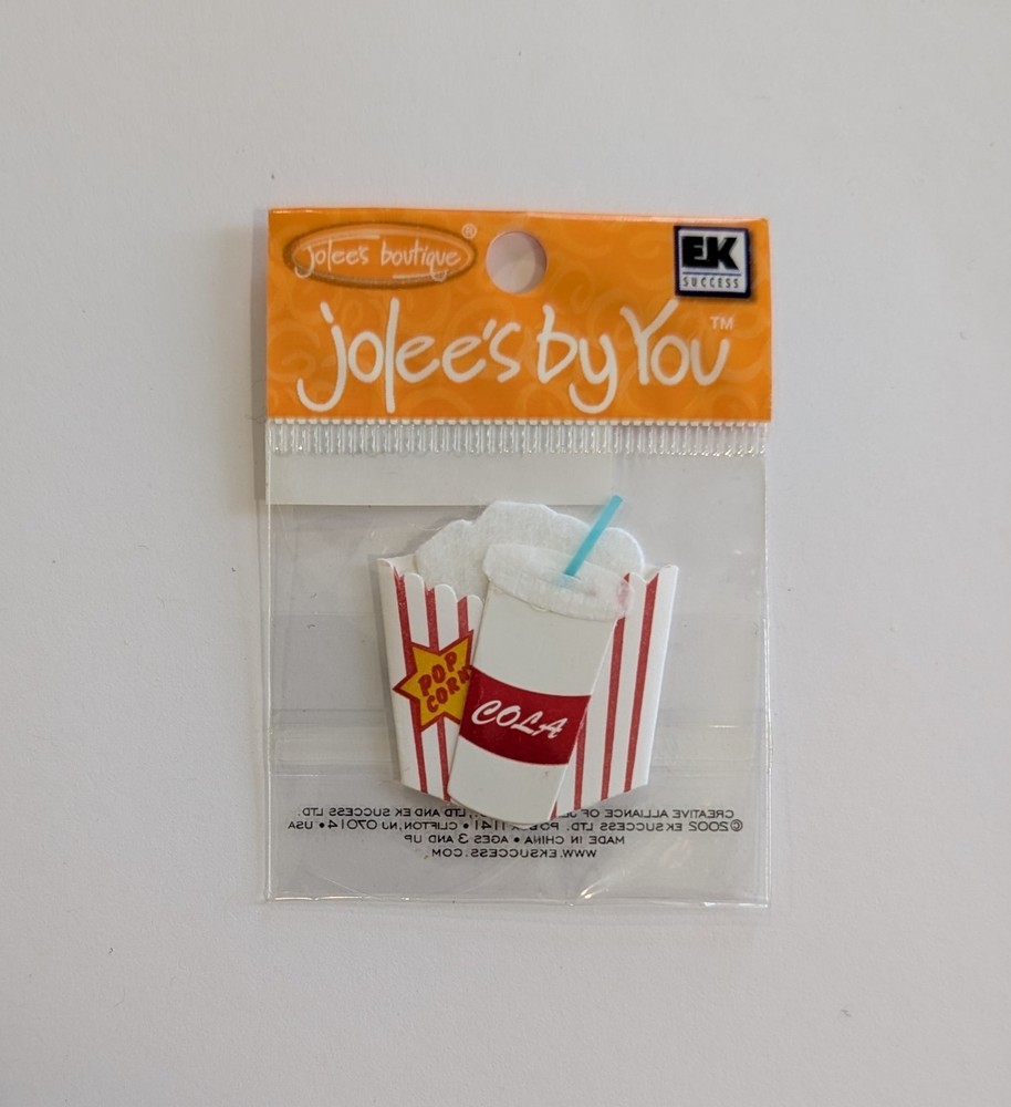 Jolee’s Popcorn & Soda Movie Theater Snacks Mini Scrapbooking Embellishments