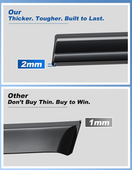Tape-On Rain Guards Fit for 2005-2021 Nissan Frontier Crew Cab (4 Full-Size Door