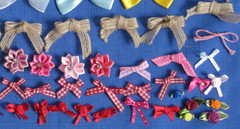 #70 Lot of 55+ Assorted Bows Approximately .25″-2.5″ Scrapbook DIY Crafts Hair