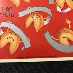 Lot Of 2 Vintage 1983 Hallmark Stickers Fortune Cookies Funny 2 Loose Sheets