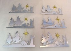 Tim Holtz Christmas Die Cuts * Wisemen * 6 Sets * Black, White, Gold or Silver