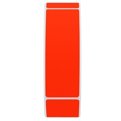 1×3 Inch Color-Labels Fluorescent Red Sticker Rectangle 500 Labels Per Roll (…
