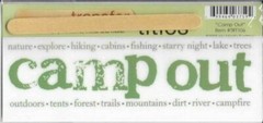 MY MINDS EYE Camp Out Rub On Transfer Titles Travel Vacation Camping