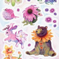 Stickii – Flower Animal Stickers – Unique Fantasy Animals Sticker Sheet – Crafts