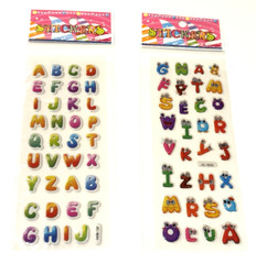 Alphabet Letter Stickers Funny Faces Eyeballs Colorful Crafts Lot of 2 NEW READ