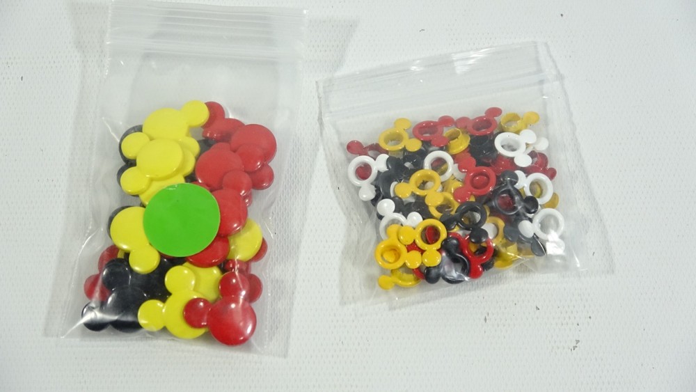 Disney Scrapbook Card Making Disney Buttons and Rivets Red Yellow White Black