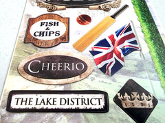 Paper House England London Travel Cardstock Stickers 12″ Scrapbooking Sheet