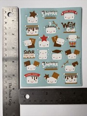 S’mores French Toast Chocolate Scratch Sniff Stickers 3 Single Sheets New Food