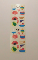 Mrs Grossman’s Stickers Lot of 1 Strip ~Toys Fan Ball Drum Ship~ 1983 RARE HTF