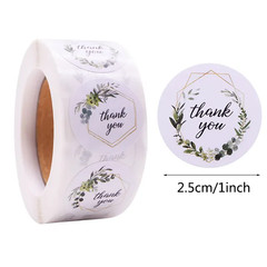500pcs/1 Roll Stickers Thank You Self-Adhesive Sealing For Gift Box Envelope NEW