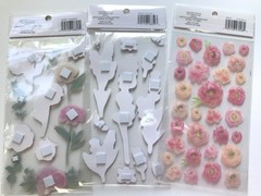 Recollections Flowers Stickers Lot Scrapbook Lavender Roses Journal Garden