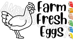 Farm Fresh Eggs STICKERS WATERPROOF 2.25″×1.25 ENVELOPE SEALS LABELS Food