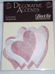 BLACK INK Creative International Papers DECORATIVE ACCENTS HEART Lt. Pink 20pcs