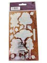 Crafts Stickers Sticko Vellum Green Trees Leaves Wispy Bushy Willow