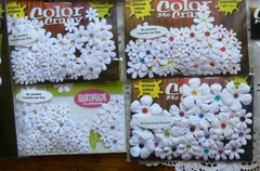 28 CMC GYPSIES – WHITE with Multi-Coloured Jewels – 25-35mm Petaloo I