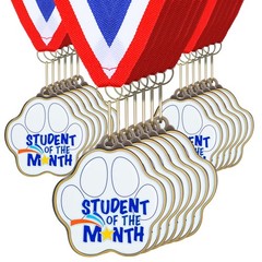 Gold Paw Student of The Month Awards Medals for Tournaments 2 Inch 20 PCS
