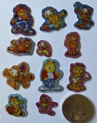 SMALL PRISMATIC GARFIELD Stickers(100pc)Cat•Cartoon •Lasagna•Card Making•