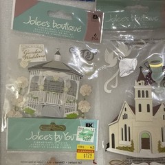 Jolee’s Boutique & Marcella K Wedding Scrapbook Sticker Lot 7 Embellishments ￼