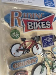 Riding Bikes 3D scrapbook stickers Paper House STDM-0155