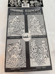 Vtg Mark 1 Chrome Prismatic Stickers Sheet 80s Junk Food Brand NEW