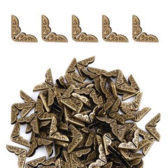 100pcs Metal Book Corner Protectors Vintage Book Corner Covers Decorative Pap…