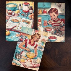 Retro 1950’s – 100+ Pc. Lot Junk Journal Ephemera Embellishments Recipes Baking