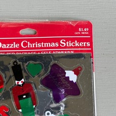 Vintage Hallmark Razzle Dazzle Christmas Stickers Foil Holiday 1985 NOS Sealed