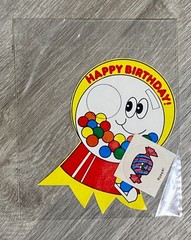 Vintage CTP bookmark Award Matte Scratch Sniff Sticker Scent Bubblegum Gum