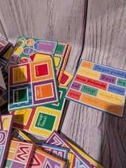 Multicolor Scrapbooking Chipboard Lot Alphabet Letters Numbers Words