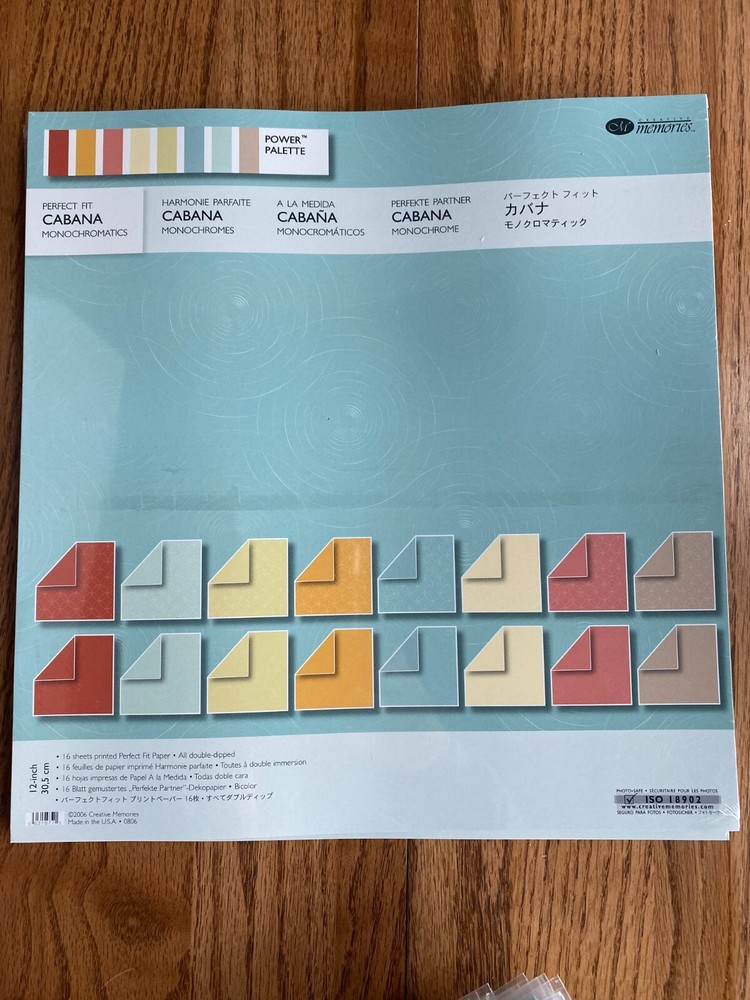 Creative Memories CABANA Great Length Stickers PAPER Mats Power Palette YOU PICK