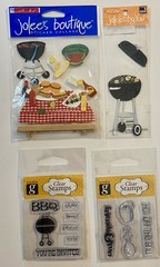 Large Lot Of BBQ Cookout Stickers, Clear Stamps, Charms! Jolee’s Boutique, MAMBI