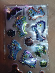 Halloween puffy sticker. Craftbook, novelty