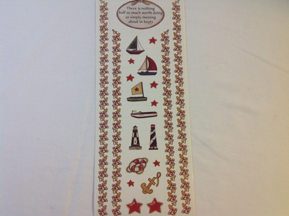 Boats Anchor Lighthouse SCRAPBOOKING Stickers & Borders By Joy Marie A135