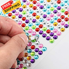 4536 Pieces Rhinestone Stickers Self-Adhesive Jewels Sticker for Colorful