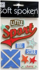 Soft Spoken Little Sport Big Star Champ Boy Kid Infant Toddler Scrapbook Sticker