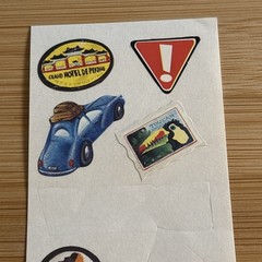 Vtg World Travel Stickers Vacation Globe Plane Camera Car