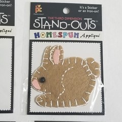 NEW Lot 6 Stand Outs Sticker Applique Iron On Easter Fall Halloween Bunny Ghost