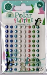 Craft Consortium POLAR PLAYTIME ENAMEL DOTS (80PC) scrapbooking