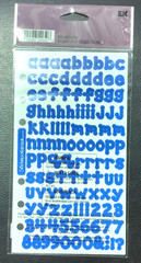 RETIRED STICKO THEMED SCRAPBOOK STICKERS Blue Upper Lower Case ABC 123 *