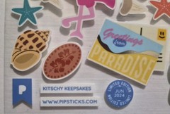 Pipsticks 4×4 Limited Edition Sticker Sheet Called «Kitschy Keepsakes» Jun 2024