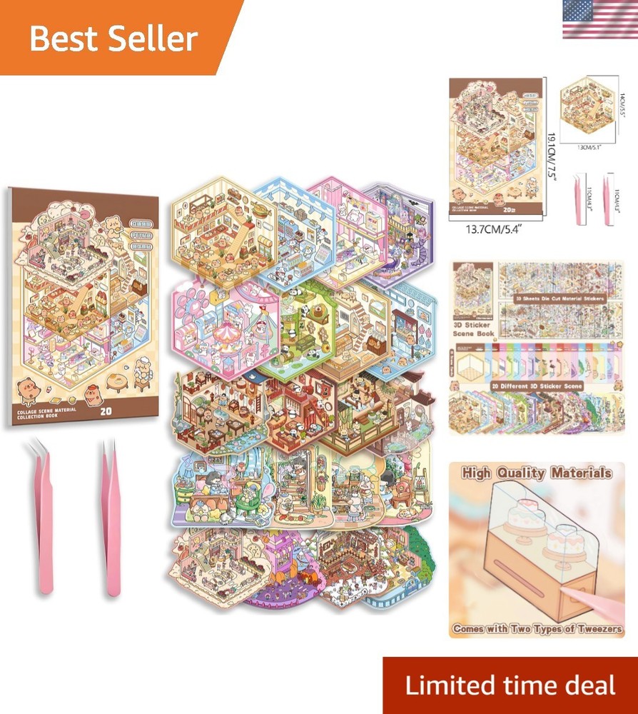 Creative DIY 3D Sticker Collection – Stress-Relieving Fun for Adults & Kids