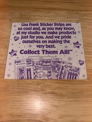 “Panda Painter” Lisa Frank Stickers, Rainbow, Read Flaw, 1 Sheet 2.5×2.5”, Vntg