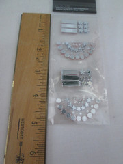 Lot of 2 pkgs. July 4th Assorted Patriotic Gemstone Stickers, New OOP