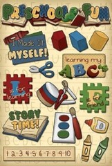 Scrapbooking Crafts KF Stickers Preschool Fun Story Time Made it Myself Paint