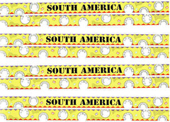 SRM Press Border SOUTH AMERICA Title TRAVEL Scrapbook Stickers 4 Sheets