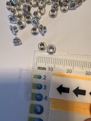 Stampin Up 245pc SILVER Mini Eyelets 1/8 inch 3mm Hole Embellishment 2002