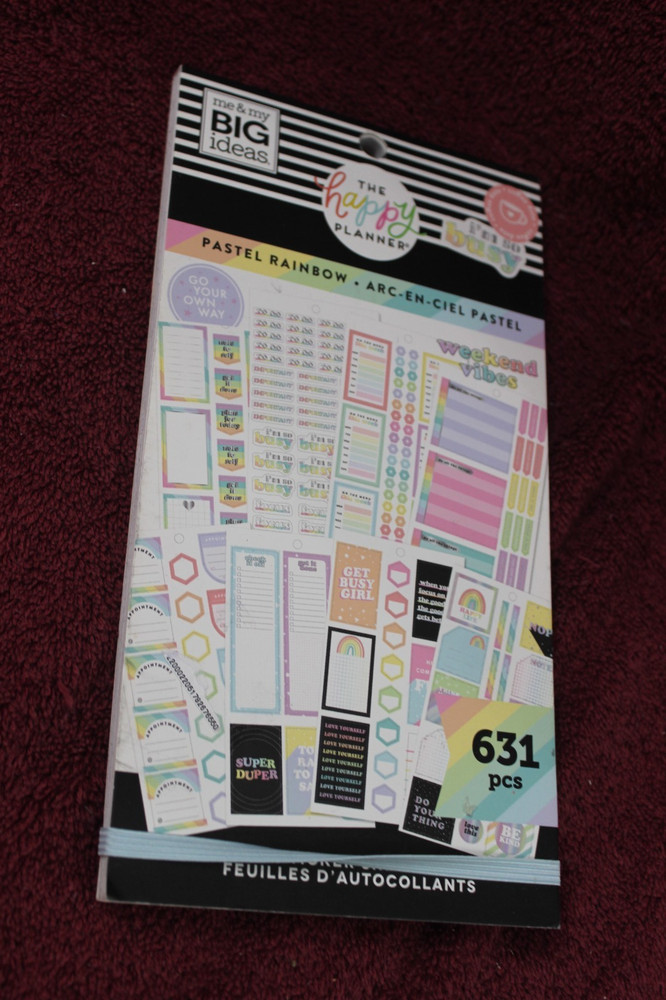 Me & My Big Ideas The Happy Planner Sticker Sheets – Pastel Rainbow