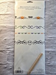 Halloween embellishment bundle foil flock adhesive rub on transfers die cuts
