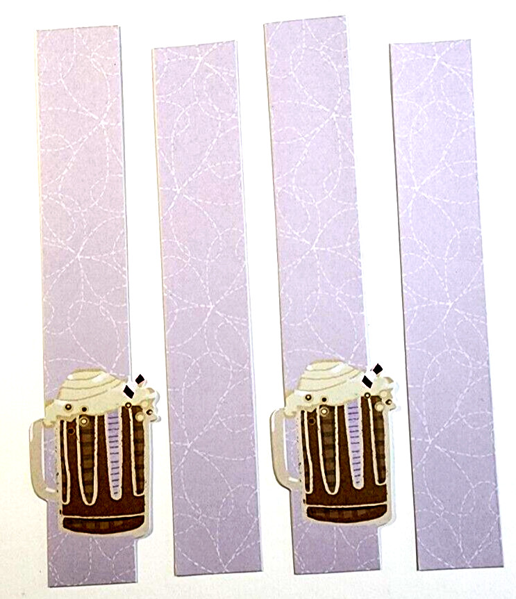 K & Company Root Beer Float Scrapbook Sticker Borders Foil Accent Summer Food