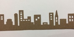 CITYSCAPE BORDER Die-Cuts(3pc) Approx.1-3/4″x 12″Town•Metropolitan •Skyline•USA•